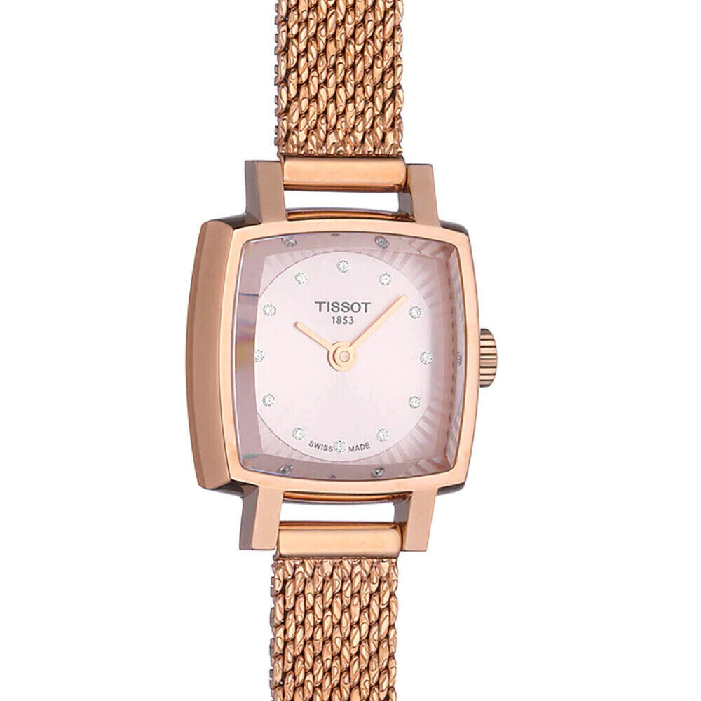 TISSOT LOVELY SQUARE T058.109.33.456.00 20x20mm  women's watch quartz 12 diamonds sapphire crystal
