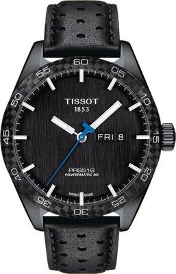 Tissot TISSOT PRS 516 POWERMATIC 80 42mm 100m WR automatic men’s watch sapphire crystal leather band