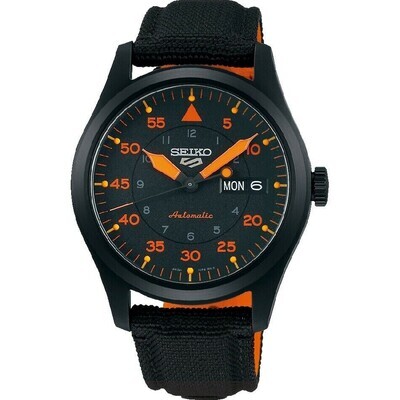 Seiko 5 Sports SRPH33K1 Street Style Flieger 39.4mm automatic men&#39;s watch nylon band 100m water resist