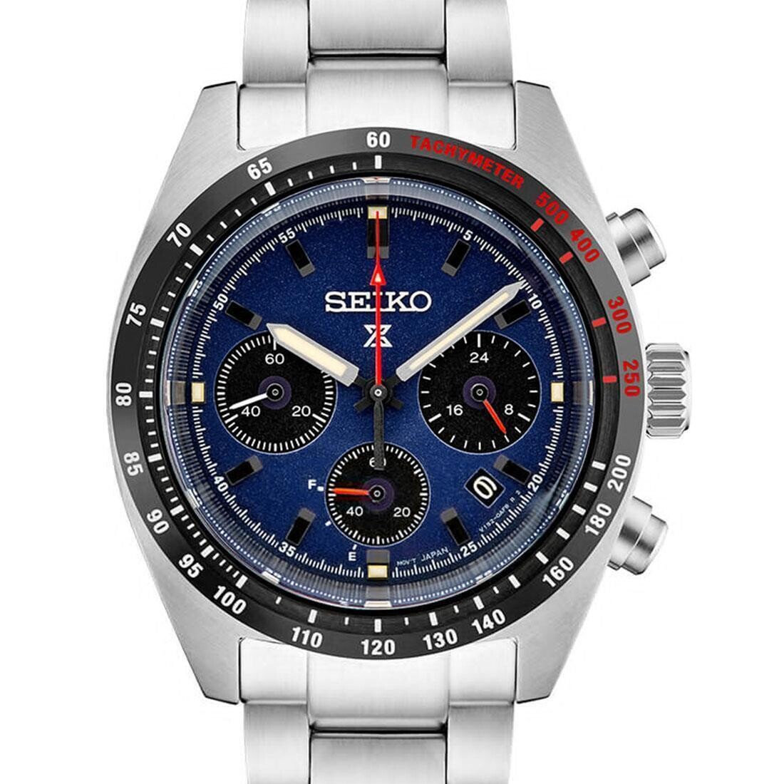 Seiko Prospex Solar Speedtimer SSC815P1 39mm sport chronograph sapphire crystal 100m WR stainless steel bracelet