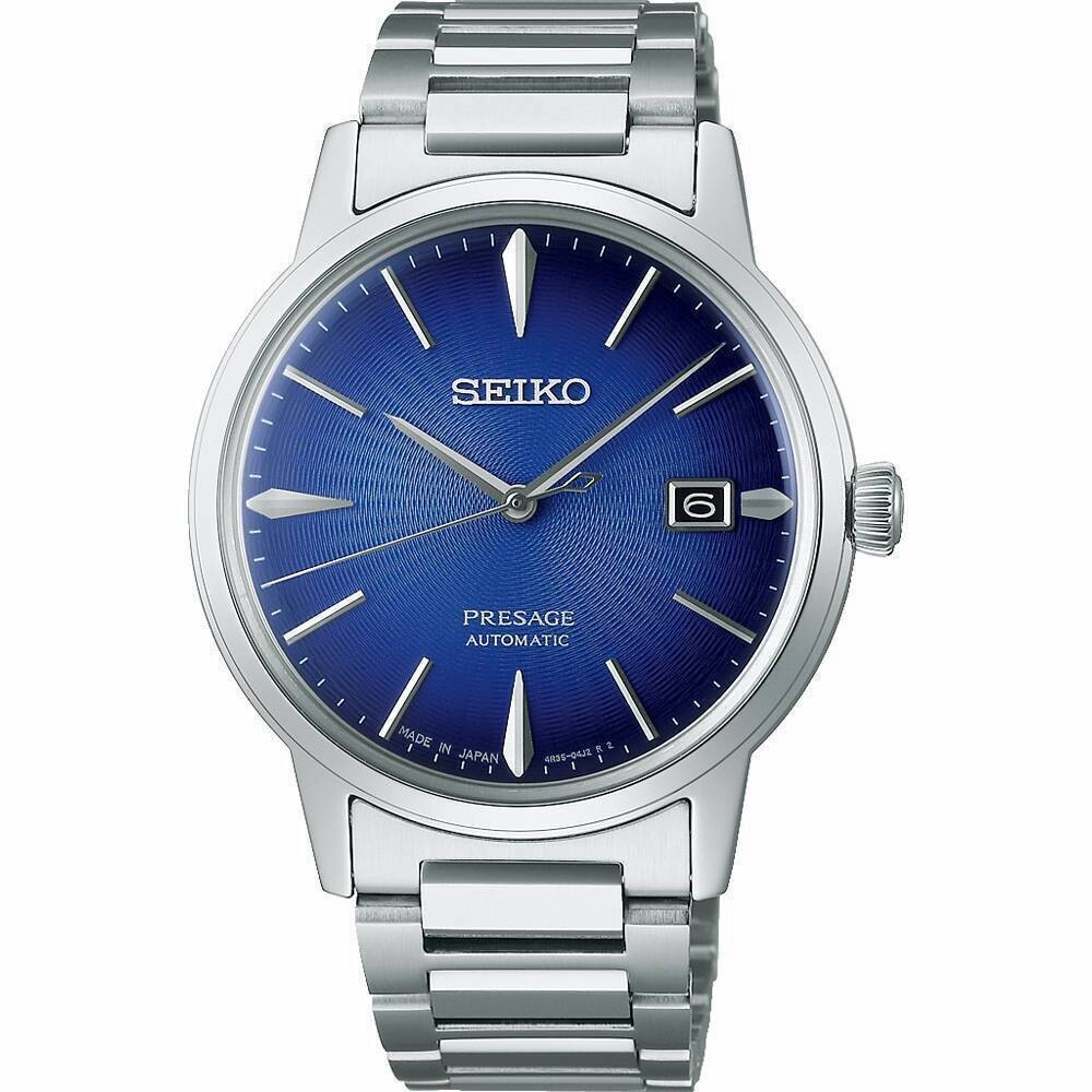 Reloj automático hombre Seiko Presage Cocktail Aviation SRPJ13J1 39.5mm 50m WR correa de acero