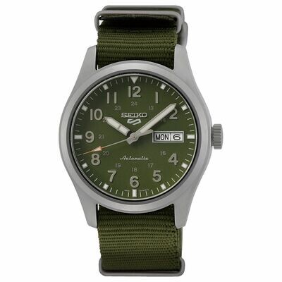 Seiko 5 Sports Field SRPG33K1 39mm 100m WR automatic men’s watch nylon band