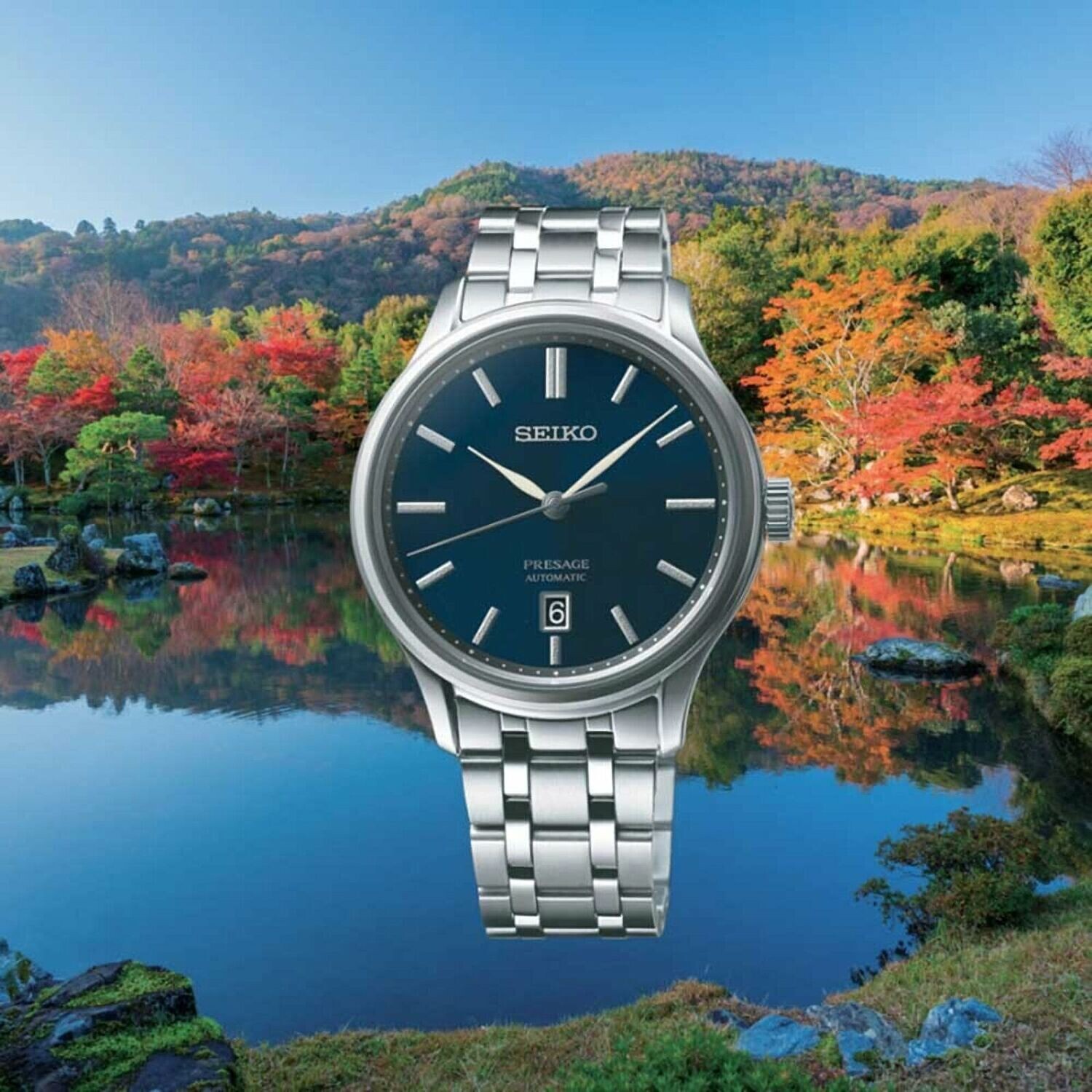 SEIKO Presage SRPD41J1 Zen Garden 41.7MM automatic men’s watch sapphire crystal stainless steel bracelet