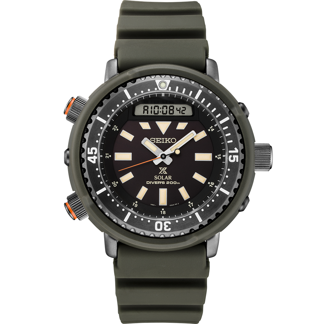 Seiko Prospex Solar ARNIE SNJ031P1 47.8mm 200m WR divers solar powered men’s watch rubber band