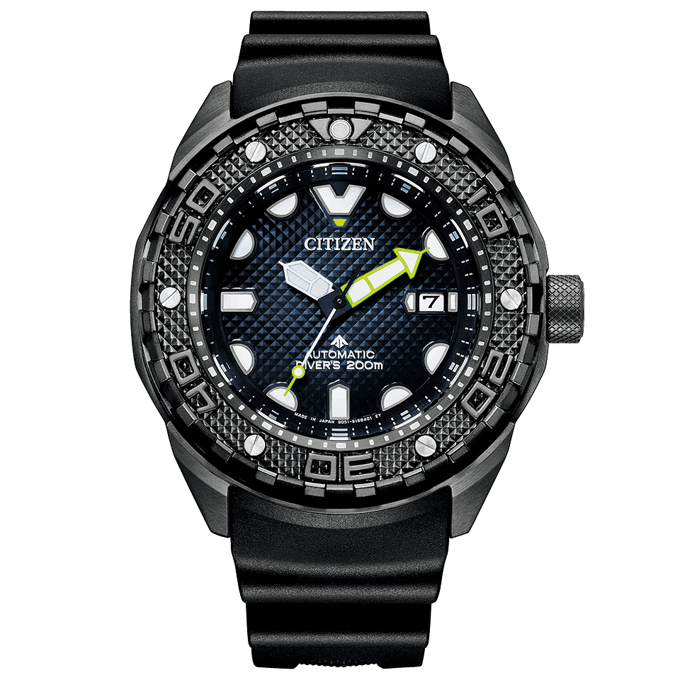 Citizen Promaster NB6005-05L 46mm Dive Super-Titanium automatic divers men's watch Sapphire crystal double spherical polyurethane band 200m WR