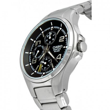 Casio EF-316D-1A 40.5mm 100m WR black dial stainless steel bracelet sport  men's watch