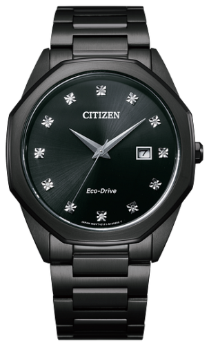 Reloj hombre Citizen Eco-drive Corso Black BM7495-59G 41mm dial negro Cristal de Zafiro 100m WR correa de acero movimiento Eco-drive (funciona con energía solar o luz)