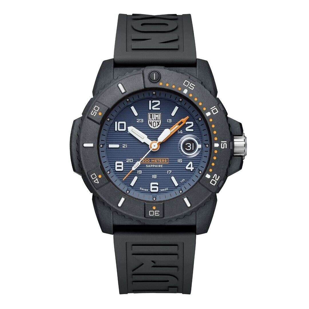 reloj hombre Luminox Navy SEAL 3602.NSF 45mm 200m WR cristal de zafiro 25 años Brillo constante hecho en suiza