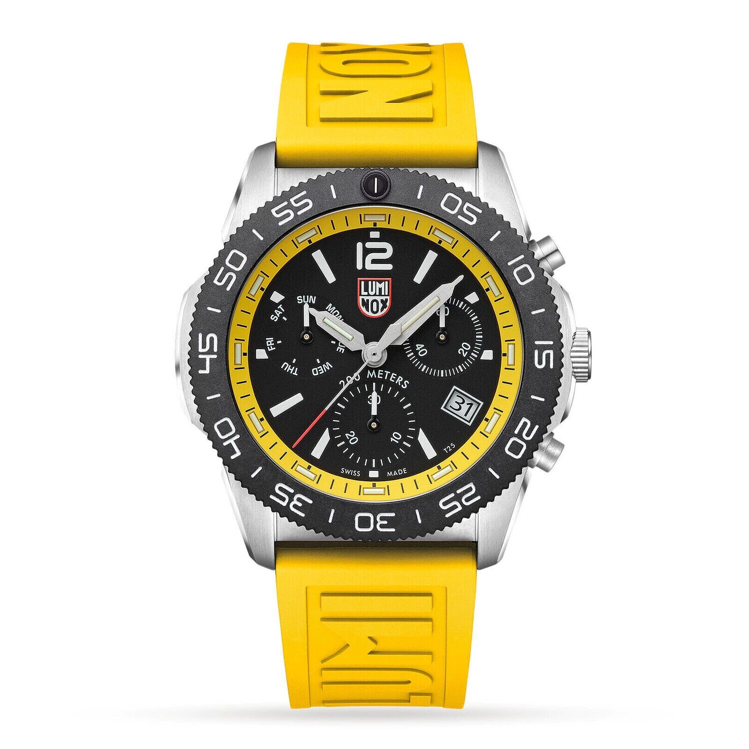 Luminox Pacific Diver 3145 XS.3145 44mm 200m WR sapphire crystal carbon bezel divers men’s watch rubber band