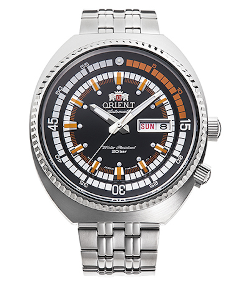 Orient Neo Classic Sports RA-AA0E05B 43.5mm 200m WR automatic men’s watch stainless steel bracelet