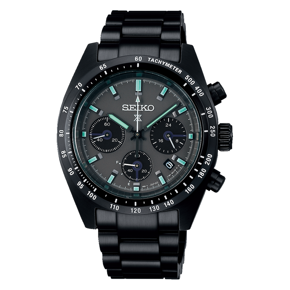 ​reloj solar hombre Seiko Prospex Night Speedtimer SSC917P1 Black Series
39mm cristal de zafiro curvo 100m WR Resistencia magnética