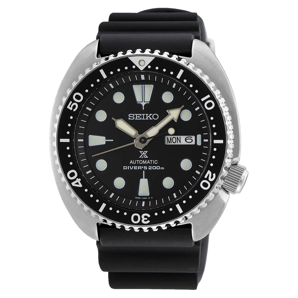 Seiko Prospex Turtle SRPE93K1 45mm Lumibrite 200m WR silicone strap automatic divers men’s watch
