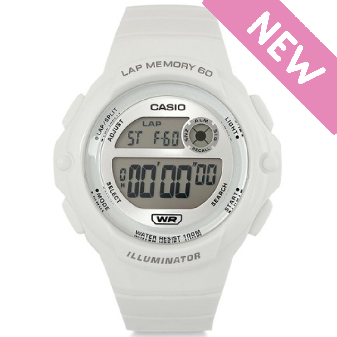 Reloj Casio LWS-1200H-7A Lap Memory White Running Watch LWS-1200H-7A