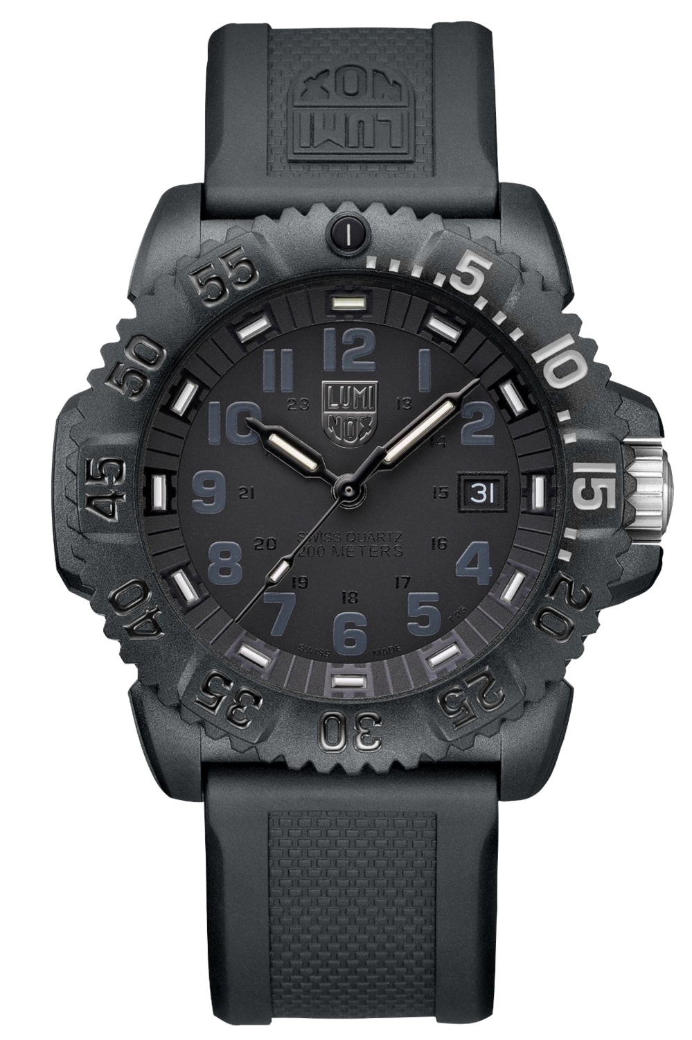 LUMINOX Colormark XS.3051.GO.NSF Navy SEAL Foundation 44MM 200M WR Brillo constante Cristal de zafiro Cuarzo exclusivo Reloj de caballero correa de caucho SWISS MADE