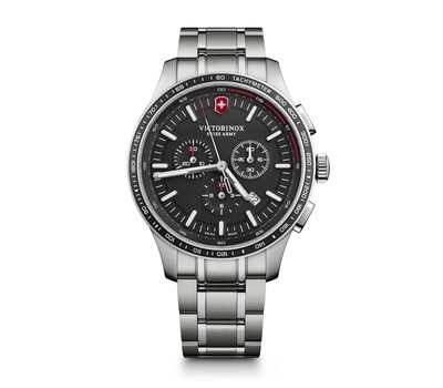 ​Victorinox Swiss Army Alliance Sport 241816 Chronograph 44mm Black Dial Sapphire crystal sports Men's Watch Tachymeter 100m WR SWISS MADE