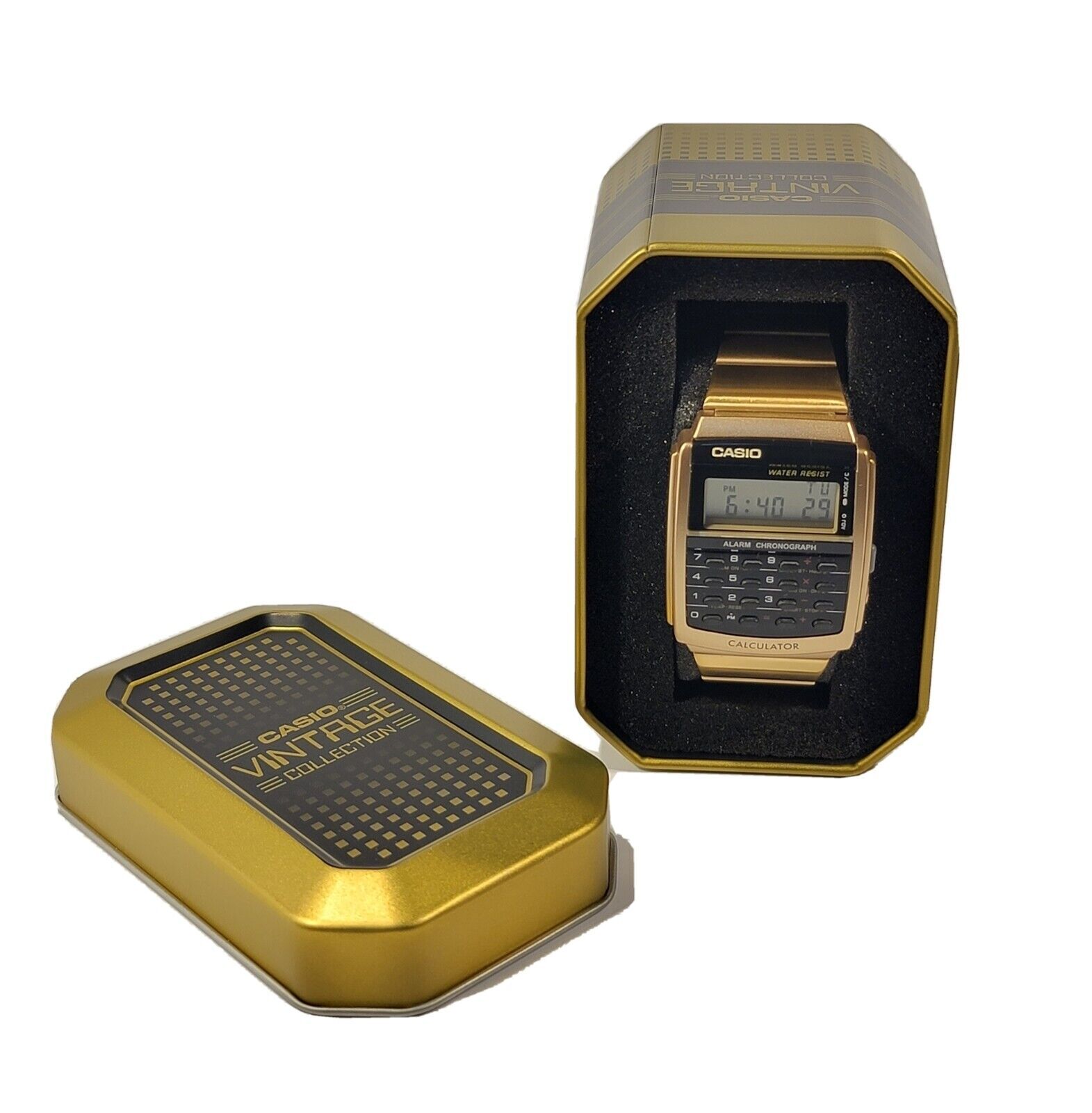 Reloj CASIO RETRO VINTAGE CA-506G-9AV Digital Calculadora Dorado