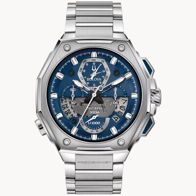 Bulova 96B349 Precisionist CHAMPLAIN X 44.5MM 300m WR sapphire crystal sport men’s watch chronograph