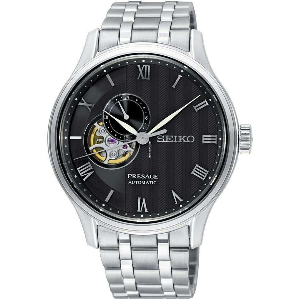 Seiko Presage SSA377J1 41.8mm automatic men’s watch sapphire crystal double curvature stainless steel bracelet
