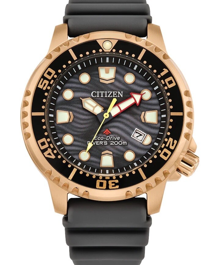 ​reloj de buceo unisex Citizen Promaster Dive ST BN0163-00H 44mm 200m WR correa de goma movimiento Eco-drive (funciona con energía solar o luz)