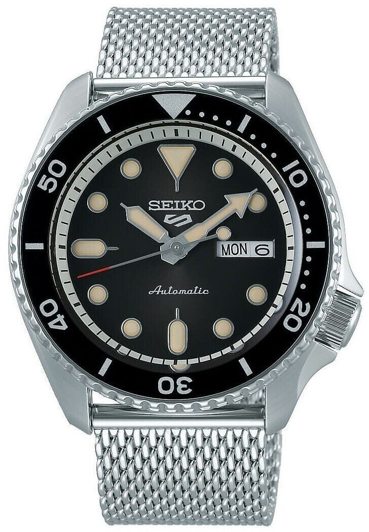 Seiko 5 Sports SRPD73K1 42.5mm 100m WR automatic men’s watch stainless steel bracelet