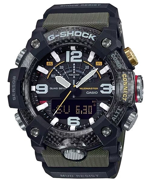 Casio G-Shock Mudmaster GG-B100-1A3 Carbon Core Bluetooth Compass Altimeter sports men's watch