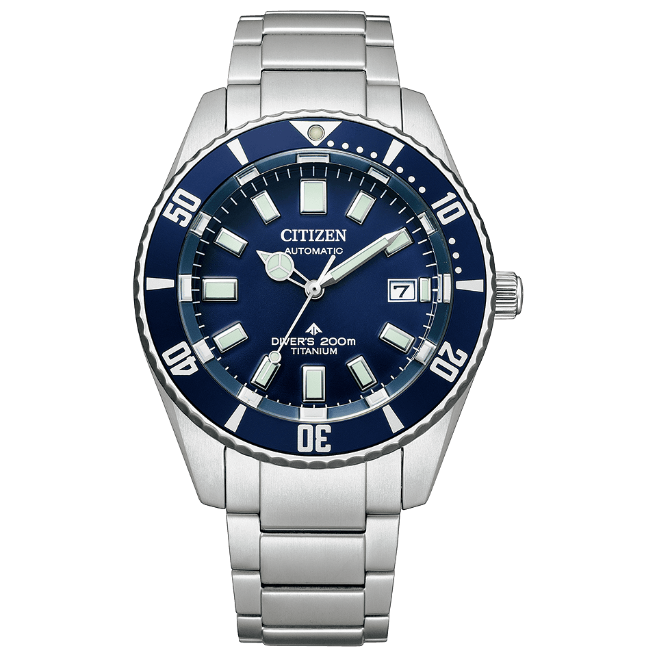 Citizen Promaster Super-Titanium NB6021-68L 41mm automatic Diver men's watch Sapphire crystal 200m WR Titanium case and bracelet