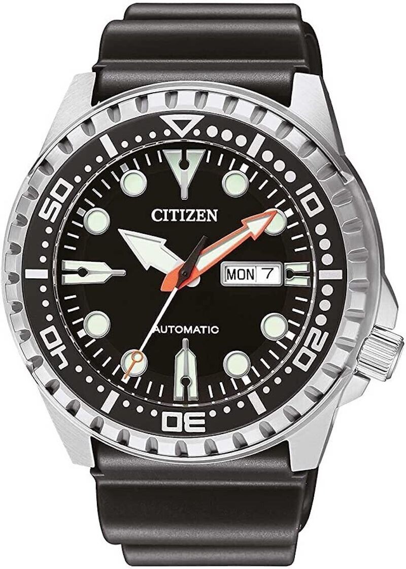 Citizen NH8380-15EE 45.9mm 100m WR automatic divers men's watch rubber band