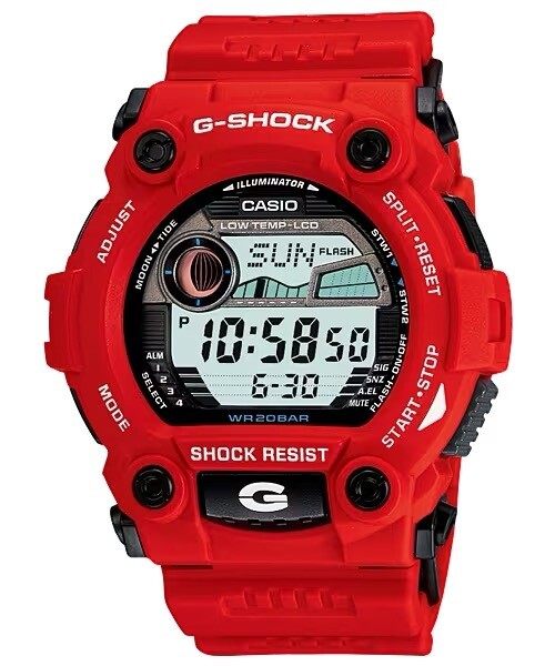 ​reloj deportivo hombre Casio G-Shock G-7900A-4 Rescue Mareas 200m WR resistente a los golpes