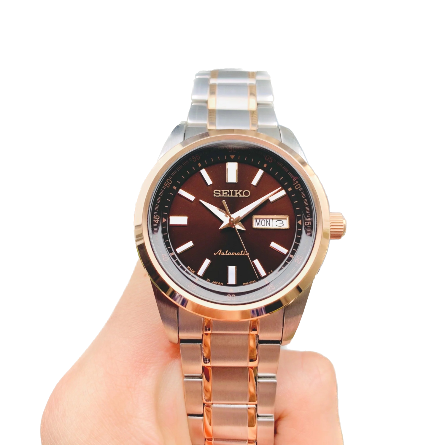 Seiko  SARV006 JDM 42mm 100m WR 4R36 Japan Made automatic men’s watch (Japan Domestic Market) stainless steel bracelet