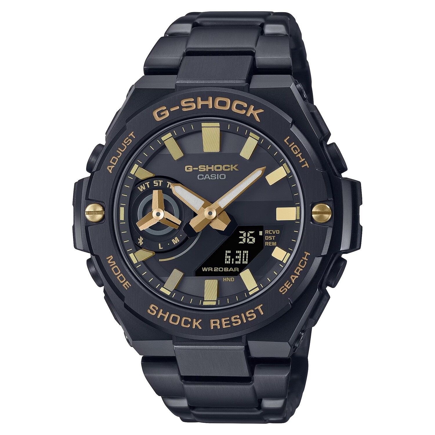 ​ reloj solar bluetooth  Casio G-SHOCK G-STEEL Bluetooth Solar GST-B500BD-1A9 200m WR Hora Mundial