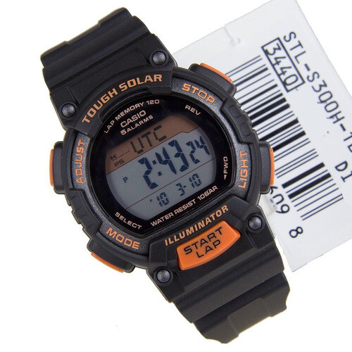 Reloj Casio SOLAR digital STL-S300H-1B Hora Mundial - Cronómetro - 5 alarmas - 120 memoria vueltas