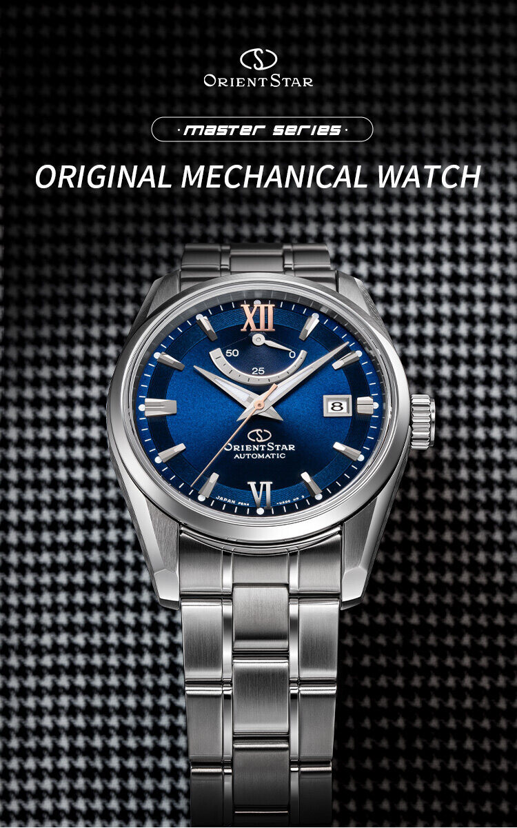 Orient Star RE-AU0005L automatic men's watch blue dial Sapphire glass stainless steel bracelet 100m WR