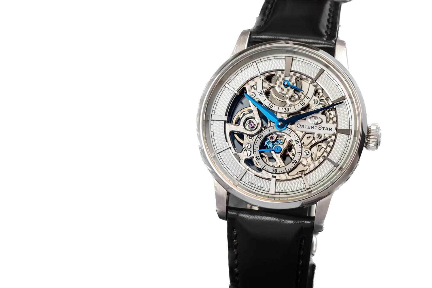 ​ reloj mecánico hombre Orient Star Classic Skeleton RE-AZ0005S 38.8mm 70h reserva de marcha cristal de zafiro super antirreflectante correa de cuero Cordovan