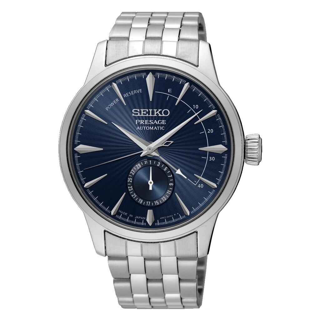 Seiko Presage Cocktail Blue Moon  SSA347J1 40.5mm 50m WR automatic men’s watch stainless steel bracelet