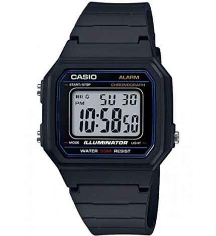 Reloj digital Casio W-217H-1A correa goma