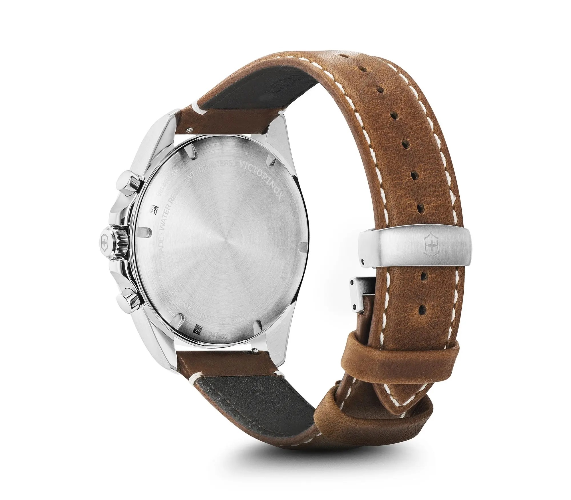reloj deportivo hombre Victorinox Swiss Army 241900 42mm cristal de zafiro 100m WR correa de cuero