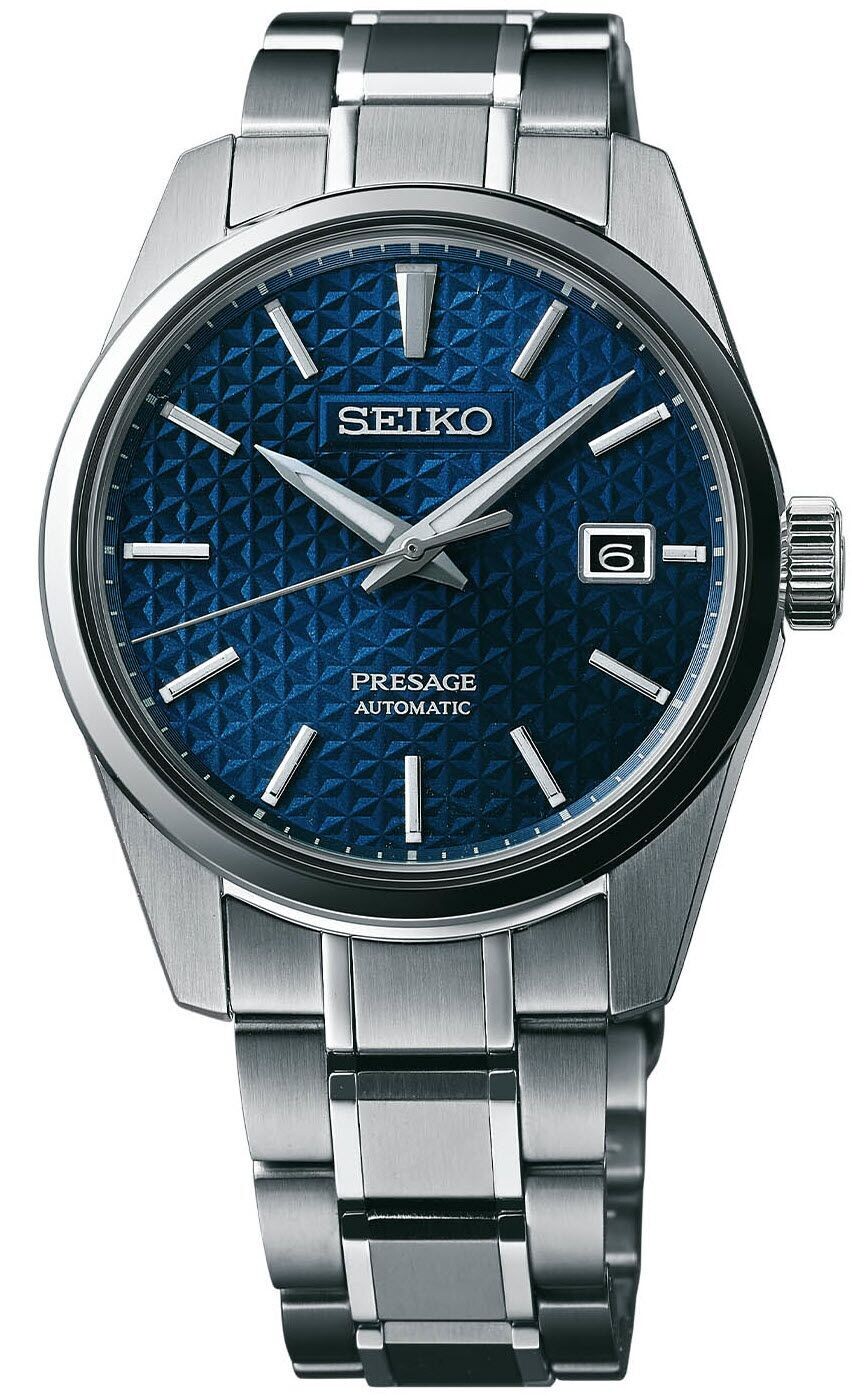 reloj automático hombre Seiko Presage SPB167J1 Sharp Edged 39.3mm dial azul Cristal de Zafiro anti-reflejo 100m WR correa de acero
