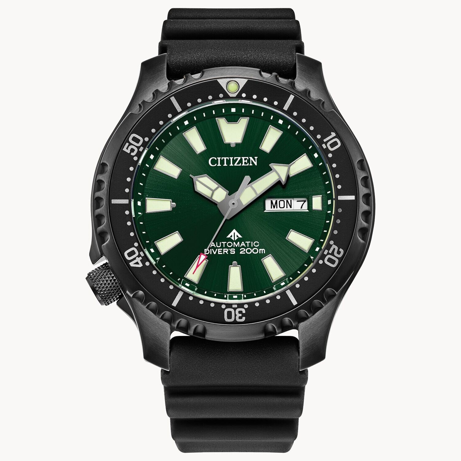 ​ reloj automático hombre Citizen Promaster FUGU Dive NY0155-07X 44mm cristal de zafiro correa de silicona 200m WR