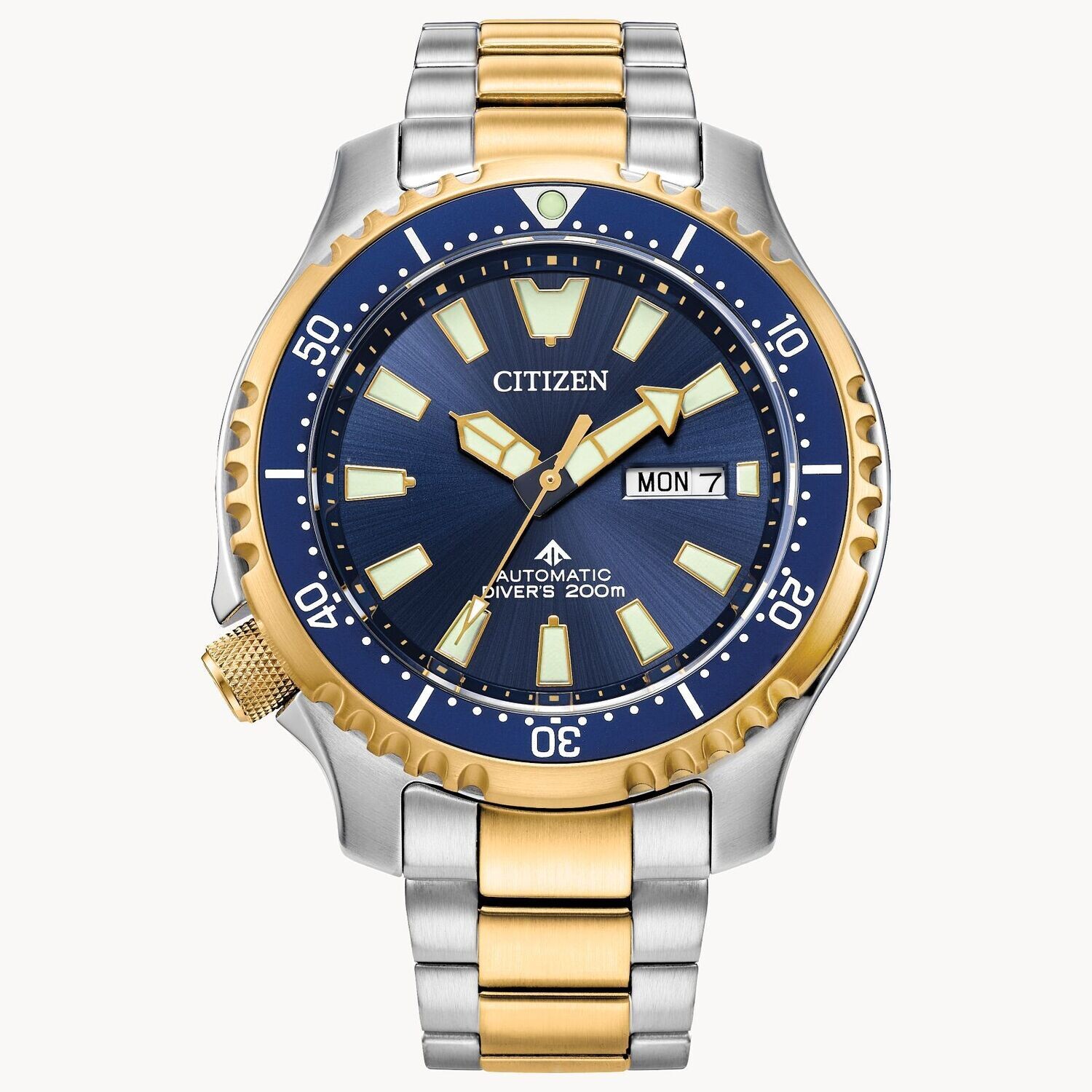 ​reloj de buceo automático hombre Citizen Promaster Dive FUGU NY0154-51L 44mm 200m WR cristald e zafiro correa de acero