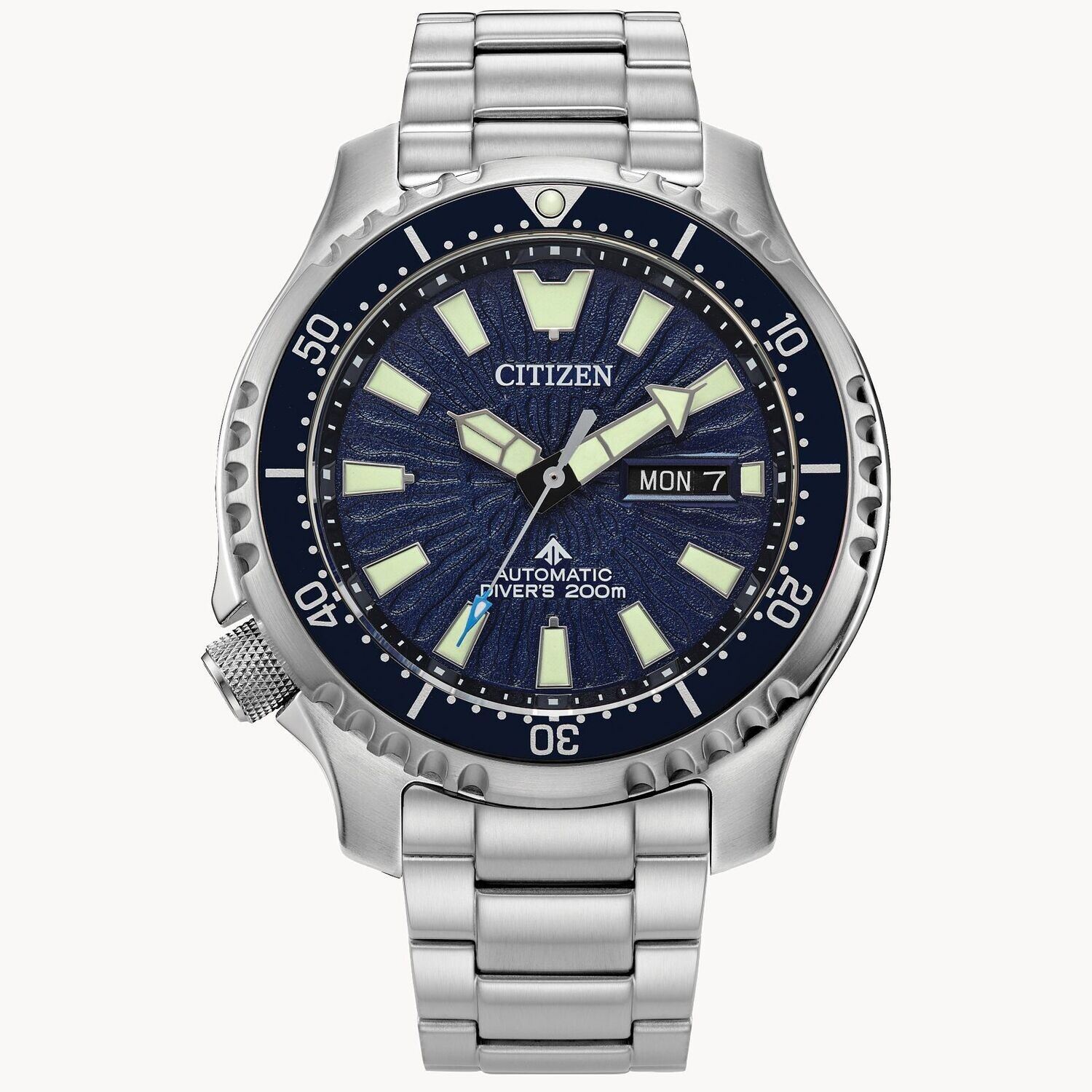 reloj automático buceo hombre Citizen Promaster Dive FUGU NY0136-52L 44mm  200m WR cristal de zafiro correa de acero