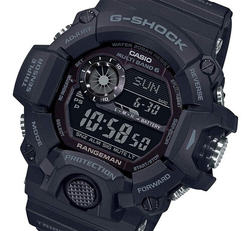 Reloj hombre Solar Casio G-SHOCK RANGEMAN GW-9400-1B Triple Sensor Master  of G 200m water resist