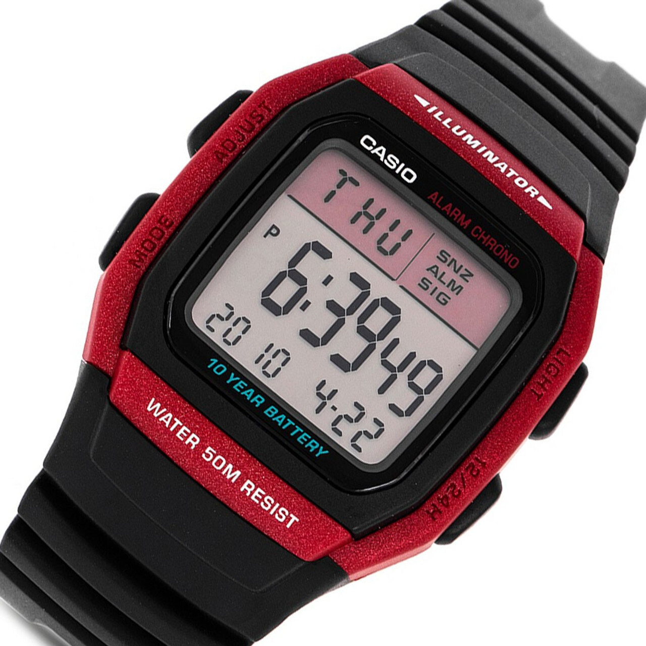 ​Reloj Casio digital W-96h-4av digital sport alarma 10 años batería Crono 50m Water Resist