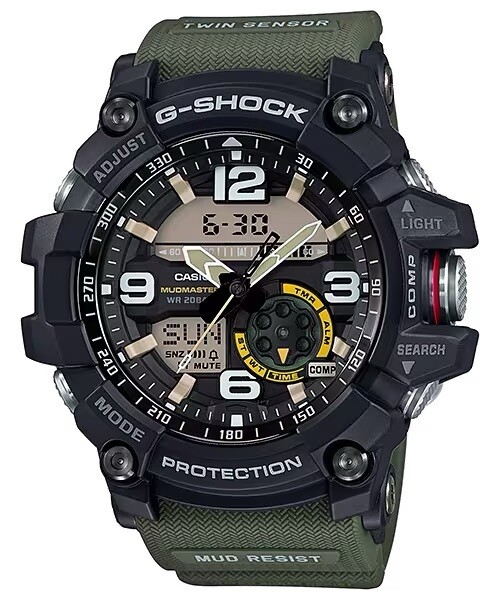 reloj deportivo hombre Casio G-Shock Mudmaster of G GG1000-1A3 Hora Mundial 200m WR resistente a los golpes