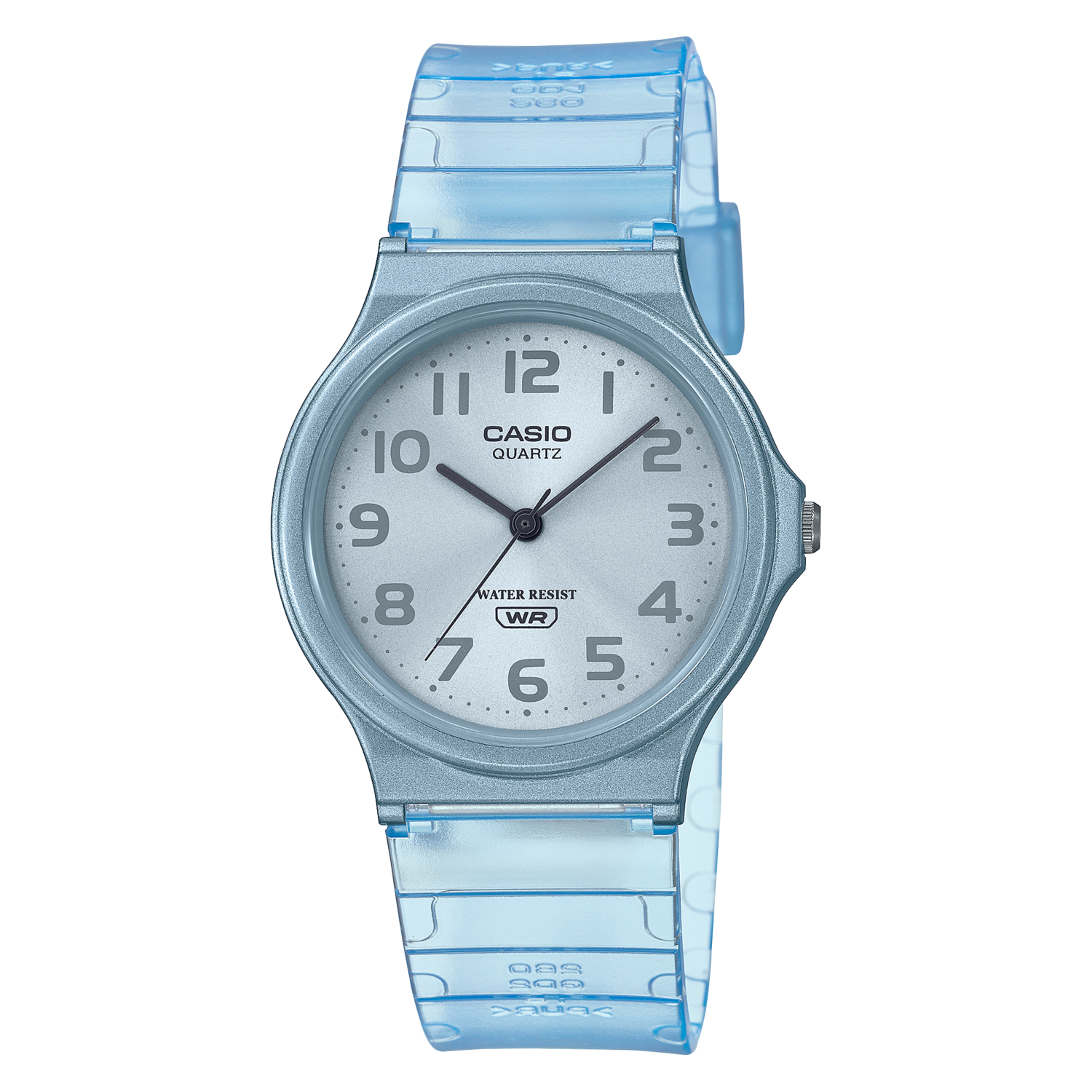 Casio MQ-24S-2B classic vintage unisex watch translucent blue