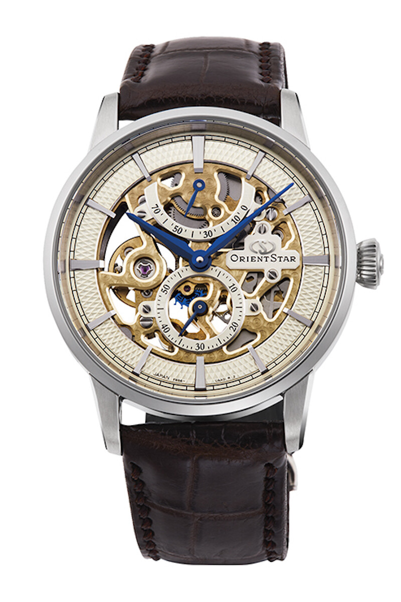 Orient Star RK-AZ0001S CLASSIC SKELETON Galaxy JDM 39mm sapphire crystal 70h power reserve 50m WR crocodile leather band Japan Domestic market