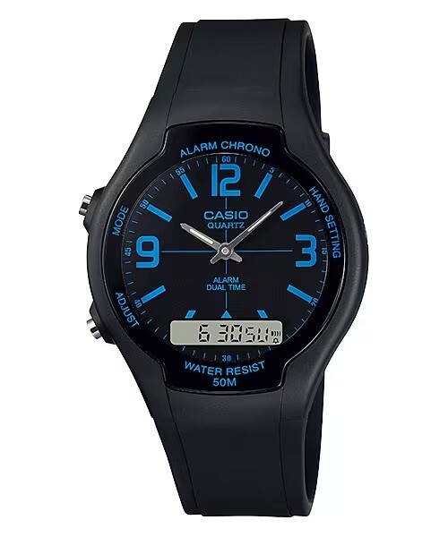 Casio AW-90H-2B Alarm Chrono ana-digi chronometer 50m WR unisex watch