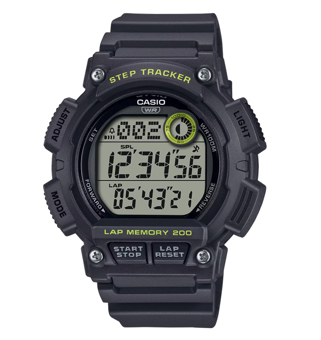 Casio WS-2100H-8A Step Tracker Runner 200 Lap Memory sport men's watch chronograph