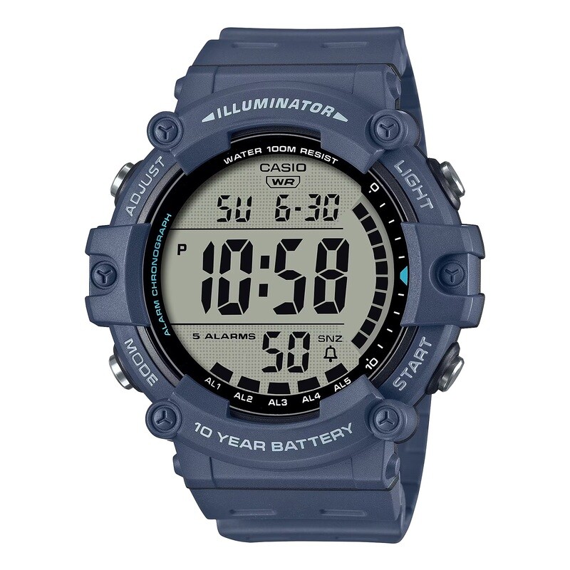 ​Reloj de Pulsera digital CASIO AE-1500wh-2av 5 alarmas 100m water resist