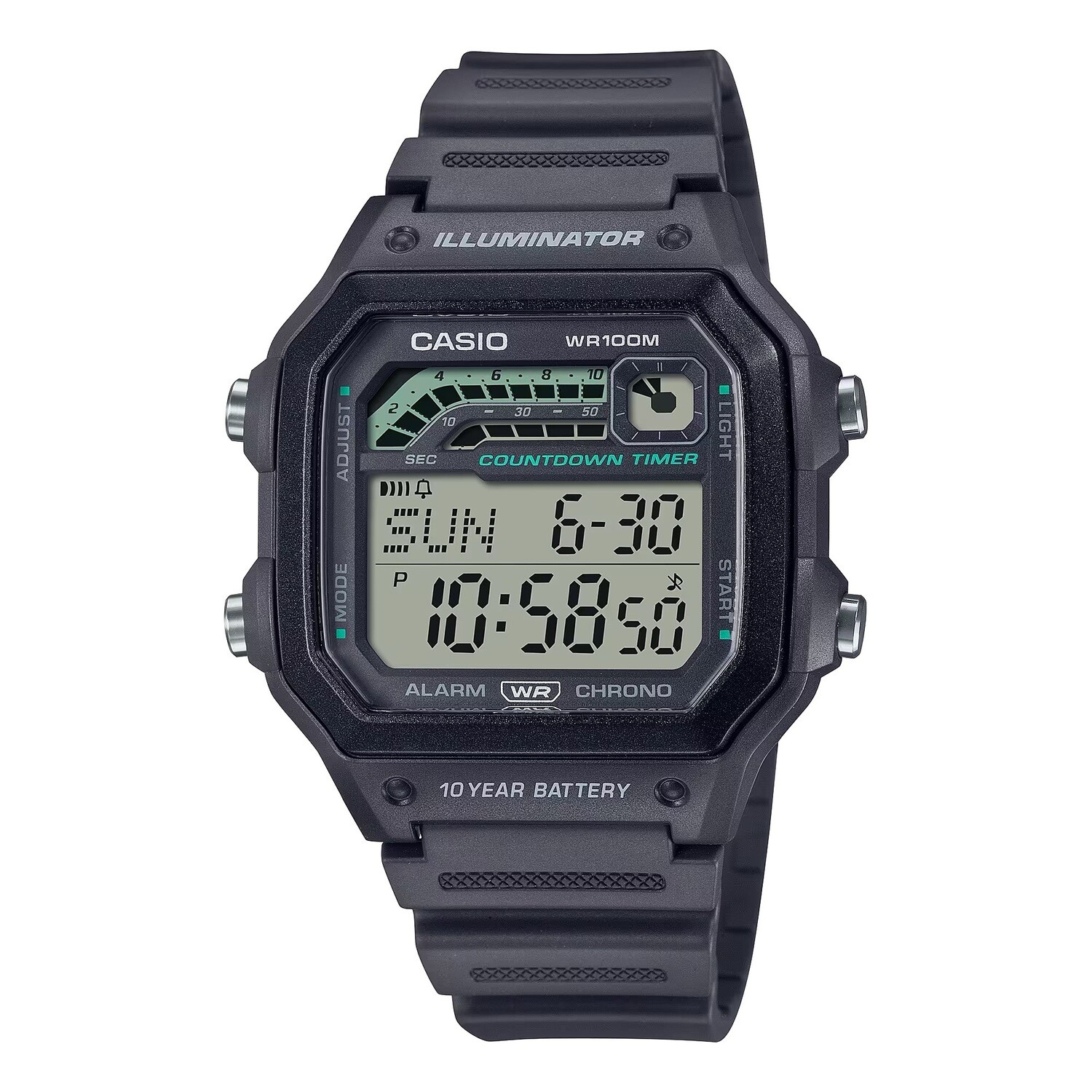 Casio WS-1600H-8AV 10 year battery World Time 100m WR sport men’s digital watch