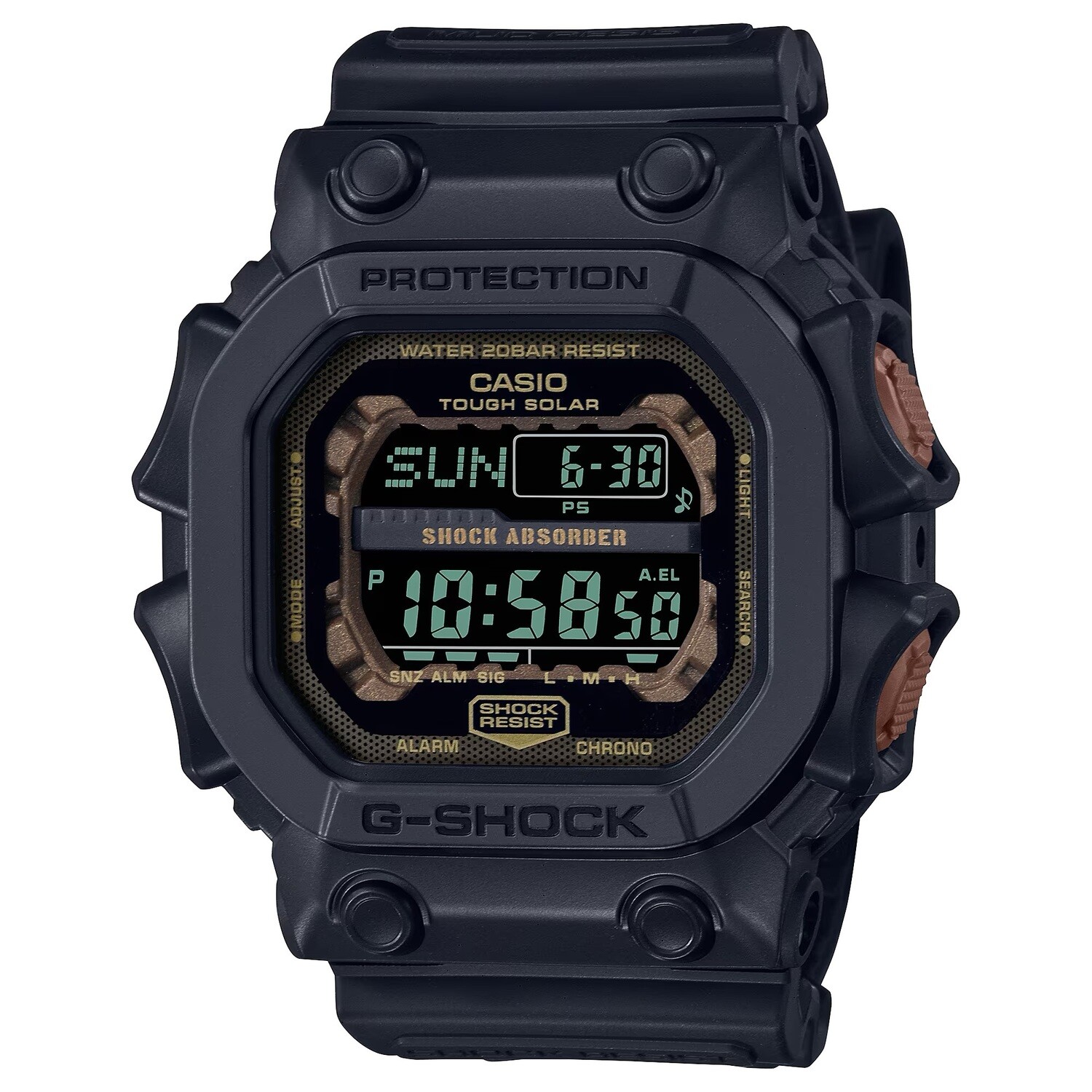 Casio G-Shock Tough Solar GX-56RC-1 Teal and Brown 200m WR World Time shock resist solar powered sport men’s watch
